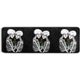 thumbnail image 5 of SKYSONIC 2'X6' Skeleton in Love Runner Rug with Rubber Backing, Valentine's Day Black Non Slip Entryway Rug Runner Washable Soft Area Rug Carpet for Hallway Bedroom Kitchen Decor, 5 of 6