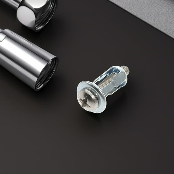 NICEXMAS 15Pcs Silver Hollow Door Anchors Screws Carbon Steel Zinc Plated for Drywall