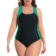 thumbnail image 4 of Charmo Maillot de Bain Grande Taille pour Femmes une Pièce Athlétique à Dos Nageur, 4 of 5