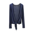 thumbnail image 2 of Sheghy Womens Pink Life Jacket Style Modal Cardigan - Long Sleeve Tie Front Sun Protection Open Front Blue XL, 2 of 6