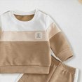thumbnail image 7 of TOWED22 Toddler Baby Boy Sweatshirt Outfit Dinosaur Print Long Sleeve Shirt Jogger Pants Fall Outfits Winter Clothes Set Size:2-3 Y,Color:Khaki, 7 of 7