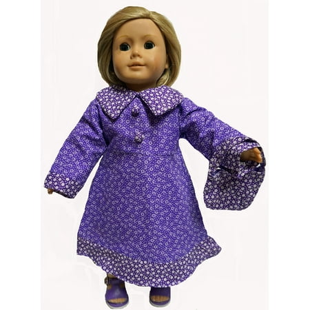 Prairie Dress - Purple Prairie Dress With Purse Fits 18 Inch Girl Dolls