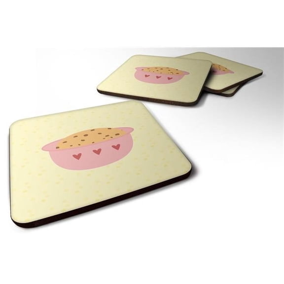 Cookie Dough on Yellow Foam Coasters - Set of 4