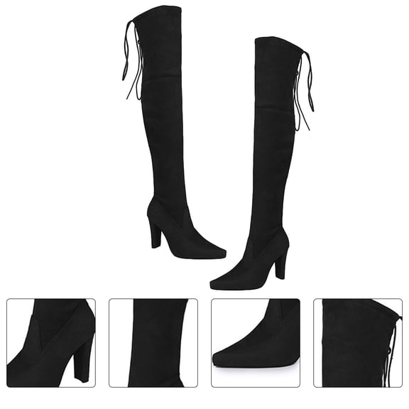 Milisten 1 Pair Classy Thigh High Boots Comfortable Pointy Toe For Women
