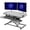 Black, variant on VIVO Black Height Adjustable Corner Desktop Monitor Riser 38" Sit Stand Tabletop