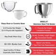 thumbnail image 7 of 5-Quart Stainless Steel Mixing Bowl with Handle, Fit for Kitchen Aid Mixer Bowl, Compatible with KitchenAid Artisan & Classic 4.5-5 QT Tilt-Head Stand Mixers, 7 of 7