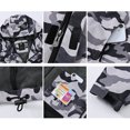thumbnail image 5 of Tyhengta Men's Jacket Waterproof Coat Hooded Raincoat Outdoor Hiking Lightweight Windbreaker Camouflage grey L, 5 of 7