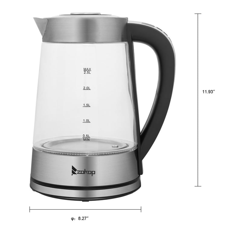 Bella Ceramic Corded Electric Tea Kettle - Silver Design -Heats Fast!  Preowned