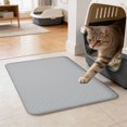 thumbnail image 4 of Lksixu Pet Supplies Silicone Cats Litter Collection Mat 34x22 In Washable Spatter Proof Waterproof And Foolproof To Clean for Small Dogs and Cats, 4 of 6