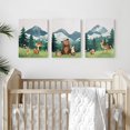 thumbnail image 2 of Hieng Baby Boy Nursery Wall Decor,Forest Animal Fox Bear Wall Hieng Set of 3 Boy Adventure Toddler Room Nursery Decor,Watercolor Mountain Forest Nature Woodland Painting Pictures for Bedroom, 2 of 6