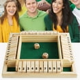 thumbnail image 2 of Shut The Box Dice Game,2-4 Player Family Wooden Board Table Math Games for Adults and Kids, Dices Classics Tabletop Version Games for Classroom,Home,Party or Pub, 2 of 7
