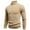 Khaki, variant on MOJOGO Men's Pullover Sweater Casual Long Sleeve Turtleneck Base Layer Stretchy Comfy Knitted Loungwear Red XL