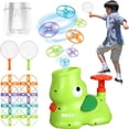 thumbnail image 5 of XUFLVPSEF Outdoor Stomp Flying Disc Launcher Toys for Kids Ages 3 4 5 6 7 8 9 10, Elephant Butterfly Catching Game, Outside Yard Activities Chasing Toy, Outdoor Birthday for 3-8 Year Old Boys Girls, 5 of 9
