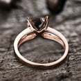 thumbnail image 4 of 10mm Cushion Cut 4 Carat Solitaire Morganite Engagement Ring Diamond Moissanite 10k Rose Gold Split Shank Stacking Band, 4 of 7