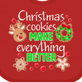 thumbnail image 4 of Inktastic Christmas Cookies Make Everything Better Boys or Girls Baby Bib, 4 of 4