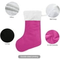 thumbnail image 3 of Coolnut 2PCS Christmas Stocking Purple Pink Color Xmas Stockings Decoration for Family Holiday Party Ornaments Decor Fireplace, 17.7 x 12 Inch, 3 of 7