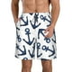 thumbnail image 1 of Fotbe Navy Blue Anchors Trajes de Baño Estampados para Hombre, Shorts de Verano de Secado Rápido, Ropa de Playa, Bañadores-Medium, 1 of 6