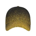 thumbnail image 2 of Uemuo Gold Glitter Gradient Pattern Baseball Cap Golf Dad Hat Adjustable Original Classic Low Profile Cotton Hat Unconstructed Plain Cap Men Women, 2 of 9
