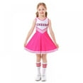 Girls Cheerleader Outfit Cheerleading Costume with Skirt Knee Socks for