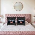 thumbnail image 2 of Set of 2 18x18in Throw Pillow Covers - Heart-Shaped Hands Design on Dark Gradient Background for Couch Bed or Car Decor, 2 of 8