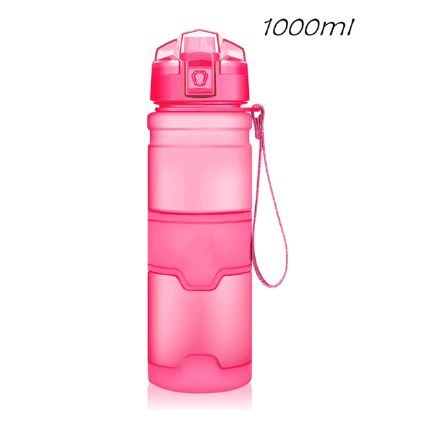 Botella de agua deportiva sin BPA - 380ml/500ml/700ml/750ml/1L, botella de plástico a prueba de fugas, botella de agua reutilizable a prueba de fugas para niños y adultos, gimnasio, ciclismo, fitness, JFHHH pequeña