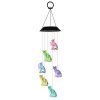Solar Wind Chime Light LED Solar Cat Solar Light Cat Wind Chime with Colorful Gradient Lighting for Outdoor Garden Courtyard Balcony Patio