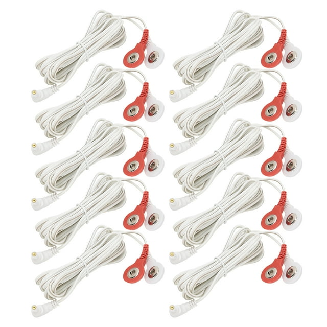 Cables conductores de electrodo tipo botón, 10 unidades/bolsa Cable conductor de electrodo de 2,35 mm Cable conductor de electrodo Claridad notable