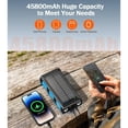 thumbnail image 4 of 45800mAh Solar Power Bank 15W with Hand Crank & Cables & Wireless Charger, Solar Charger Compatible for iPhone, Android Phone, 4 of 9