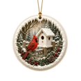 thumbnail image 2 of Acrylic Cardinal Tree Decor Featuring 3-Inch Diameter Winter Birdhouse Design, Aesthetic Home Decor for Mantel and Window Display, Festive Christmas Decorations Set of 1, 2 of 6