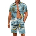 thumbnail image 4 of Yuyamidu His and Hers Matching Outfits Palm Tree for Women Midi Dress Mens Vacation Outfits Men's Shirt and Short Sets Matching Beach Outfits for Couples Button Down Short Sleeve Shirt Man 2XL, 4 of 5