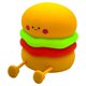 thumbnail image 2 of Fiudx Ofertas del día Lámpara de noche LED con forma de hamburguesa de silicona con expresión de color cambiante, soporte para teléfono móvil, lámpara de mesa pequeña, lámpara de regalo, 2 of 7