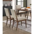 thumbnail image 2 of Modern Design Side Chairs Set of 2 Fabric Upholstered Kitchen Dining Furniture Wooden, 2 of 7