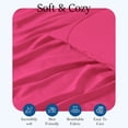 thumbnail image 4 of 400 Thread Count 100% Egyptian Cotton 3-Piece Flat Sheet (1 Flat + 2 Pillow Covers) Size Queen Color Hot Pink Solid, 4 of 5