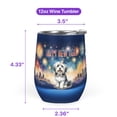 thumbnail image 5 of Happy New Year with Havanese Fireworks Holiday Xmas Winter 2025 12oz Stainless Steel Wine Tumbler Insulated Cup with Lid Havanese Dog Lover Gifts Idea - 00025, 5 of 5
