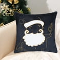 thumbnail image 3 of BIG ELEPHANT Christmas Pillow Covers, Set of 4 Snowflake Decorative Cushion Cover, Black, 18X18 IN, 3 of 22