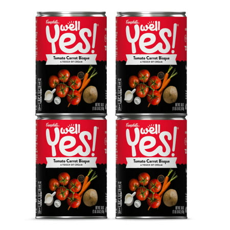 Campbell's Well Yes! Tomato Carrot Bisque, 16.6 oz. Can (Pack of