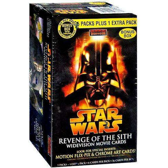 Star Wars Revenge of the Sith Movie WIDEVISION Trading Card Bonus Box
