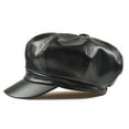 thumbnail image 5 of 8 Panel PU Leather Newsboy Cap for Women - Classic Painter Hat, 5 of 8
