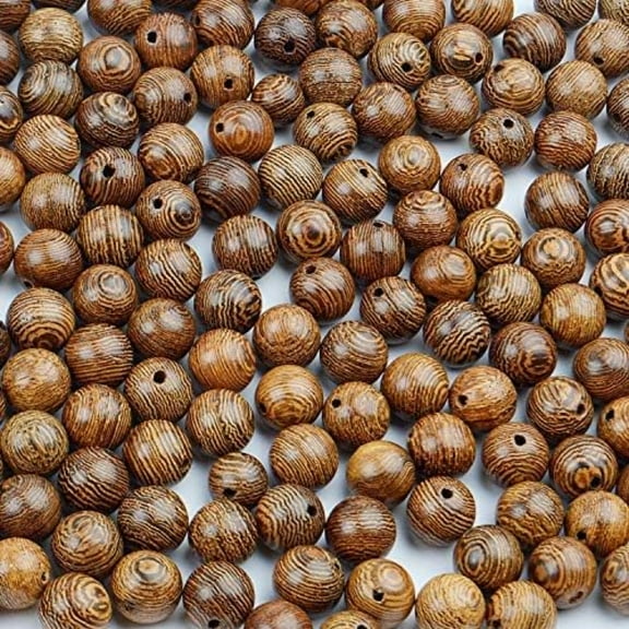10mm Wooden Beads, 200pcs Natural Macrame Beads Round Wood Craft Beads Spacer Beads African Beads for Bracelets Necklace Jewelry Making