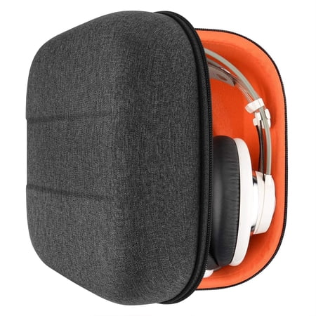 Geekria Shield Headphones Case Compatible with Sennheiser HD820 HD800S HD800 HD700 HD599SE Replacement Protective Hard Shell Travel Carrying Bag with Accessories Storage (Dark Grey)