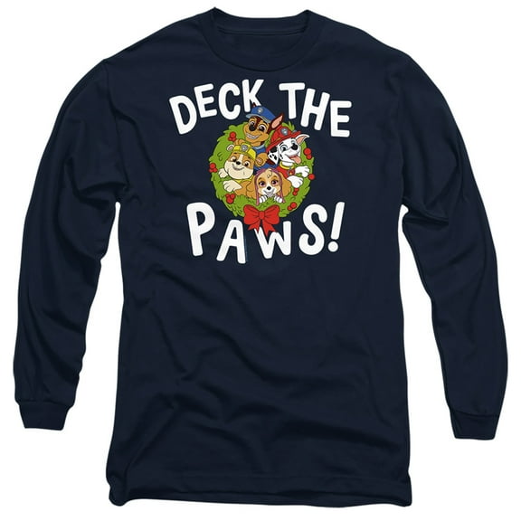 Paw Patrol Christmas Deck The Paws Unisex Adult Long-Sleeve T Shirt