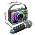 thumbnail image 3 of Altavoces Bluetooth Wireless Led Music Sync Ambiente Luz Portable Home Karaoke 1800Mah Altavoz Bluetooth con Micrófono Reproductor de Canto de Fiesta Interior / Exterior Altavoces Bluetooth Portátiles, 3 of 3