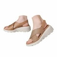 thumbnail image 1 of IUJSOY Sandales pour Femmes à Plateforme Compensée Chaussures de Marche Confort Assise Plantaire à Brides Croisées Chaussures de Plage, 1 of 9