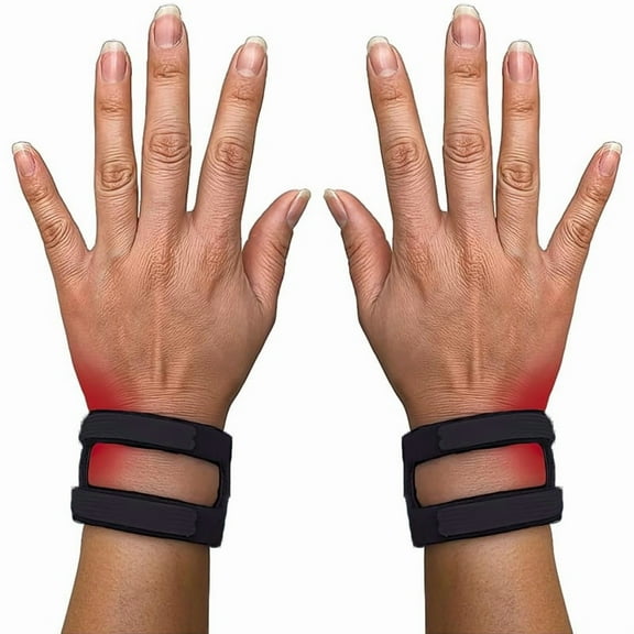 Jinswick 2 PCS Wrist Braces for Right and Left Wrist Lacerations, One Size Fits Most, Provides Support for Weight Bearing Strains and Exercise, For Ulnar Side Wrist Pain Relief,Black