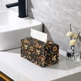 thumbnail image 5 of ZUXONGSY Sunflower Rooster Tissue Box Cover Leather Tissue Box Cover Rectangle with Snap Button PU Leather Household Tissue Holder Lightweight Tissue Box for Business Trip, 5 of 7
