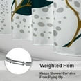 thumbnail image 4 of Sage Green Shower Curtain for Bathroom, Aesthetic Shower Curtain, Botanical Floral Abstract Shower Curtain Modern, 72Lx72W Waterproof Fabric Green Gold Shower Curtain Liner,12 Hooks, 4 of 8