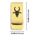 thumbnail image 2 of Stainless Steel Year of the Goat Zodiac Classic Slim Money Clip Credit Card Holder, 2 of 2