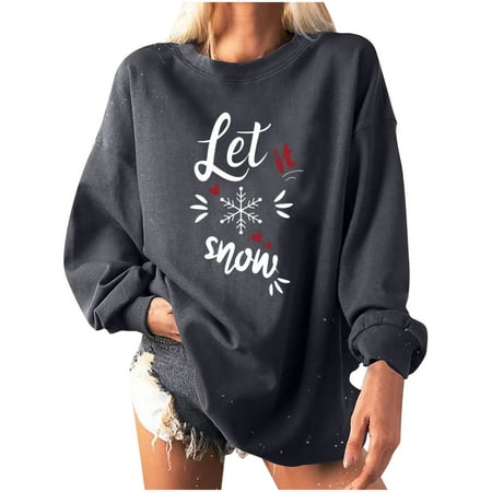 

Ziloco Long Sleeve Round-Neck Blouses & Shirts White Corset Top Women Print Loose O-Neck Long-Sleeved Fleece Oversized Sweatshirt Pullover Crop Tops