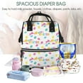 thumbnail image 5 of Kdxio Baby Diaper Backpack,Multi-Function Travel Backpack Nappy Bags,Nursing Bag, Fashion Mummy,Roomy Waterproof for Baby Care(Happy Easter), 5 of 6