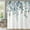 Blue, variant on Farmhouse Flower Floral Shower Curtain, Rustic Teal Turquoise Daisy Shower Curtain Set, Country Blue Wild Garden Plant Fabric Shower Curtain with Hooks, Surreal Bathroom Curtain, 36x70inch
